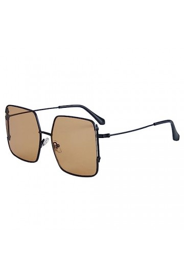 HPIRME Lunettes de soleil rétro surdimensionnées à monture métallique pour femmes, lunettes de soleil dégradées UV400 pour ho