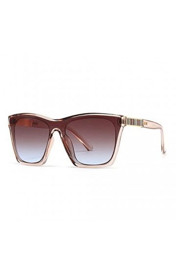 HCHES Lunettes de soleil carrées à rayures rouges pour femmes Lunettes de soleil pour femmes Lunettes de vue vintage, C5, tai