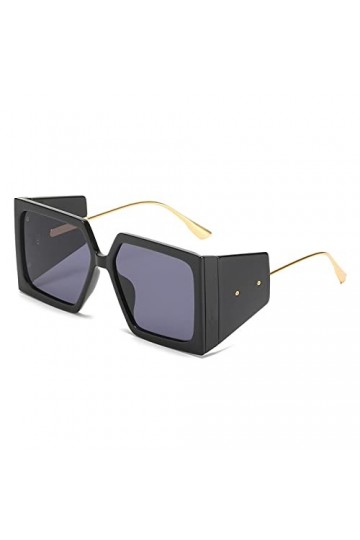 HCHES Lunettes de soleil Steampunk Vintage en métal hommes femmes lunettes de soleil carrées pour hommes femmes nuances UV400