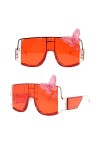 Oversize Rivet Butterfly Diamond Lunettes de soleil Steampunk Femmes Hommes Lunettes Vintage Lunettes Retro Square Shades UV4