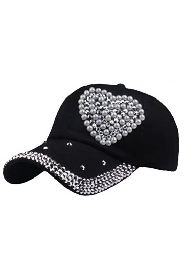 Casquette de baseball brillante pour femme - Chapeau de soleil réglable et confortable - En métal brillant - Pour lextérieur