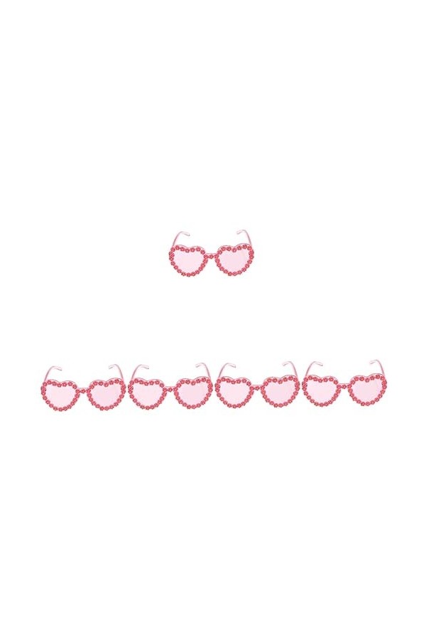 SOIMISS 5 Pièces Lunettes De Soleil Coeur Lunettes De Soleil Femme Tendance Lunettes De Soleil De Fête Dété Lunettes De Sole
