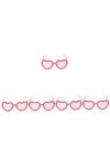 SOIMISS 5 Pièces Lunettes De Soleil Coeur Lunettes De Soleil Femme Tendance Lunettes De Soleil De Fête Dété Lunettes De Sole