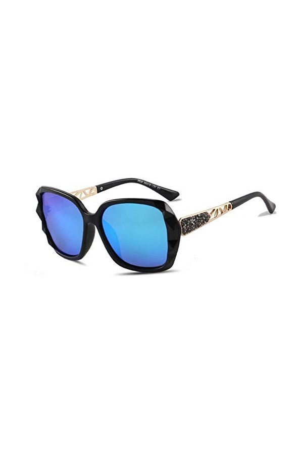 NIUASH Lunettes de Soleil polarisées Lunettes de Soleil Femmes dégradé polarisé Cadre Diamant Lunettes de Soleil pour Conduit