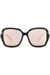ZYIZEE Lunettes de Soleil Lunettes de Soleil Femmes Gradient Polarized Diamond Frame Lunettes de Soleil pour la Conduite Lady