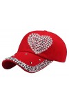 Casquette de baseball brillante pour femme - Chapeau de soleil réglable et confortable - En métal brillant - Pour lextérieur