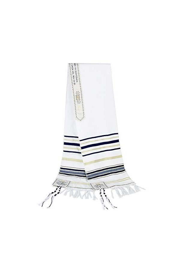 LOVMOV Tallit de Jérusalem - 9 couleurs - Châle de prière messianique - Avec sac de talis - Sceau messianique - Cadeau pour h