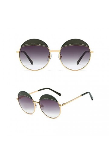 HCHES Lunettes de soleil rondes Vintage femmes lunettes de soleil design lunettes femme conduite lunettes, 5, taille unique