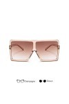 XINGYU Lunettes de Soleil Montantes Femmes Dames Nuances Carré Lunettes de Soleil surdimensionnées Femme Uv400 Protection Cou