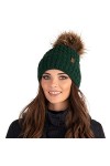 VIVISENCE Femme Bonnet Classique Et Élégant 7015, Fabriqué en UE, Vert,UNI