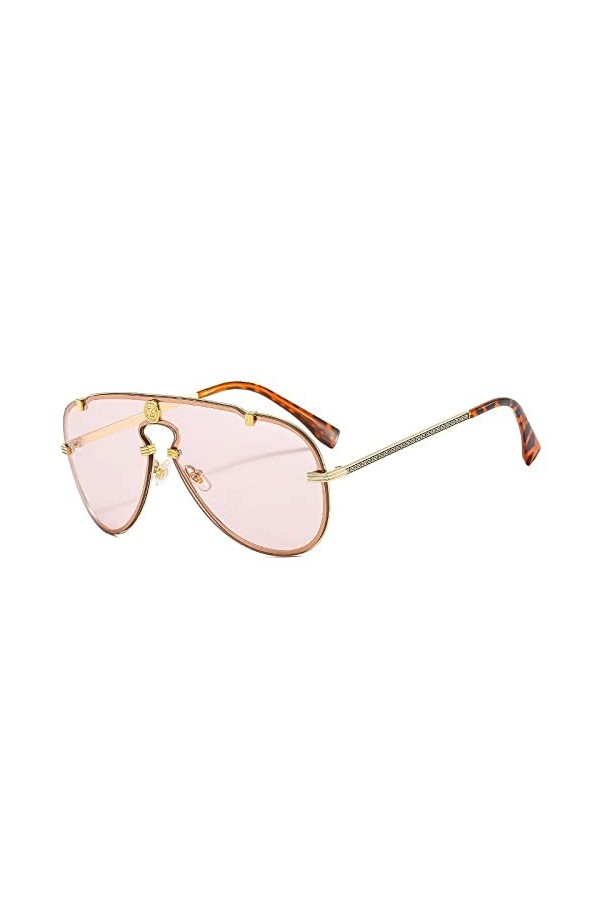 Lunettes de soleil Vintage One Piece en alliage pour femmes Lunettes de soleil dégradées Hommes Conduite Lunettes Lady Shades