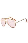 Lunettes de soleil Vintage One Piece en alliage pour femmes Lunettes de soleil dégradées Hommes Conduite Lunettes Lady Shades