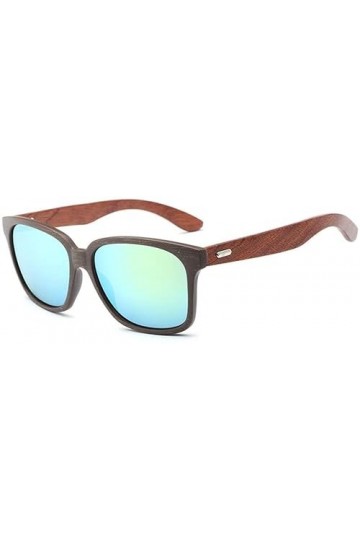 Xinduolei Lunettes de Soleil Lunettes de Soleil Verres et Femmes Classic Wood Color Film Retro Bamboo Jambes Lunettes de Sole