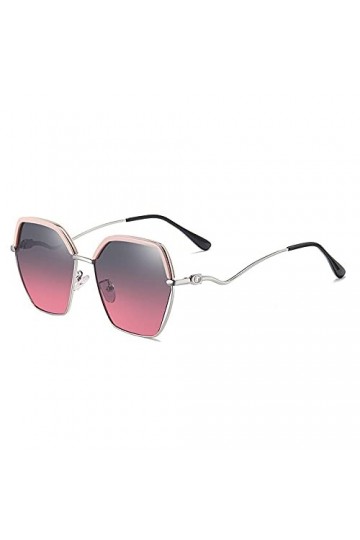 HAOMAO Anti-Reflective Big Frame Uv400 Gradient Diamond Polarized Lunettes De Soleil Pour Femmes Rouge