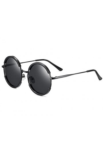 HAOMAO Vintage cadre en métal Uv400 conduite ronde dégradé lunettes de soleil polarisées pour hommes et femmes lunettes circu