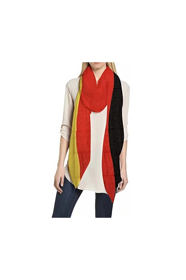 Lina & Lily Écharpe Foulard Femme Imprimé Drapeau France 