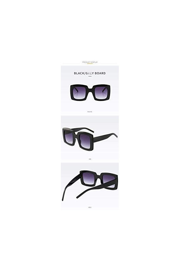 XINGYU Lunettes de Soleil carrées rétro Femmes Lunettes de Soleil surdimensionnées Mode Femme Nuances de dégradé UV400 pour C