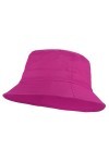 Umeepar - Chapeau bob Unisexe 100% Coton - Chapeau de Soleil Pliable - Plaine Rose Rouge