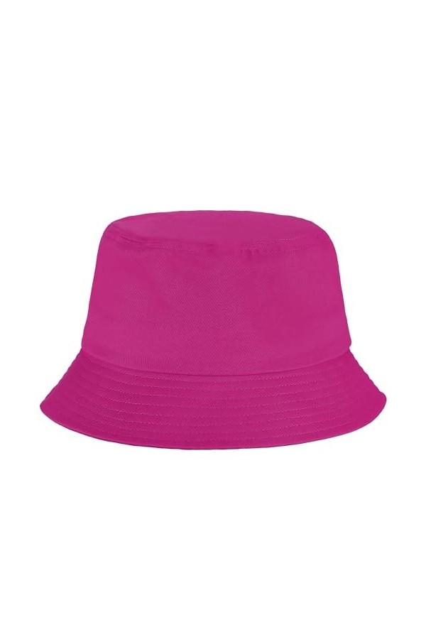 Umeepar - Chapeau bob Unisexe 100% Coton - Chapeau de Soleil Pliable - Plaine Rose Rouge