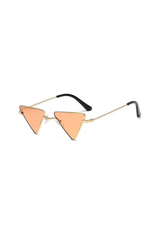 Métal Cat Eye Frame Noir Triangle Lunettes de Soleil Femmes Hommes Lunettes de Soleil Steampunk Lunettes, 2, Taille Unique