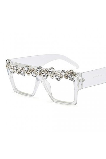 PAIHUIART Lunettes De Soleil Femme Lunettes De Soleil Homme Polarisées Lunettes De Soleil Carrées Diamant Surdimensionnées Fe