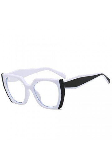 HCHES Tendance blanc noir carré lunettes de soleil femmes luxe Vintage grand cadre lunettes de soleil femmes nuances UV400 Oc