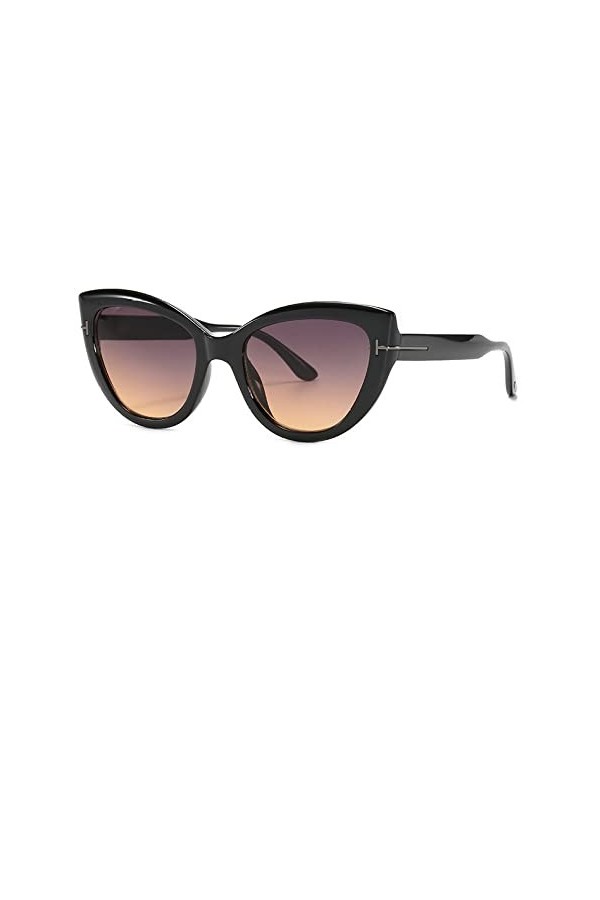 HCHES Lunettes de soleil femme œil de chat créateur de mode femme, 2, taille unique