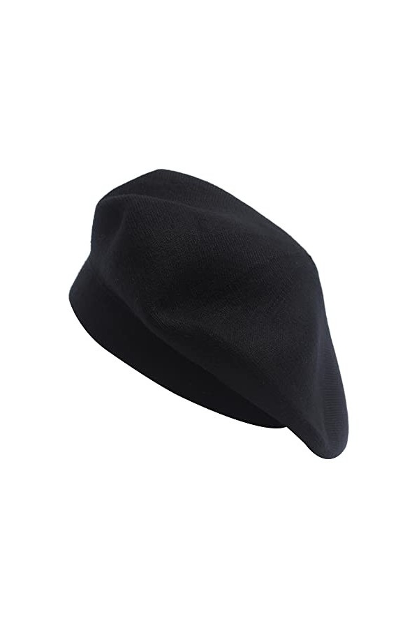ZLYC - Béret français réversible pour femme et filles - Chapeau en cachemire chaud avec motif mosaïque - Couleur unie, Béret 