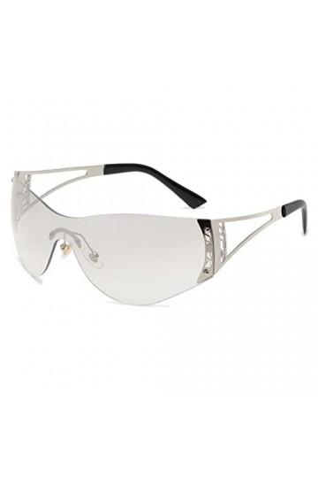 HPIRME Lunettes de soleil rétro une pièce femmes Wrap Around Sports Lunettes de soleil UV400 Ladies Pink Eyewear Shades, 1, t