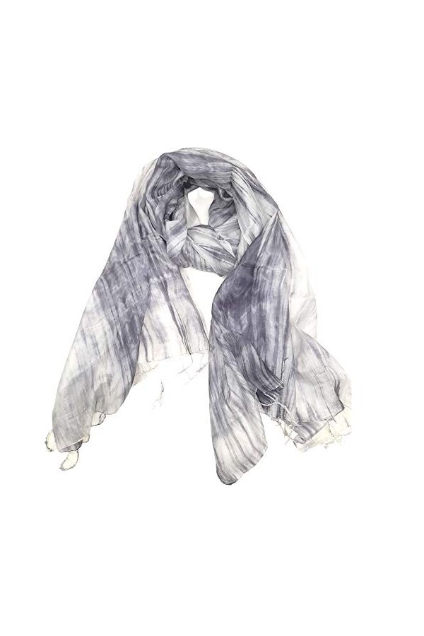 Écharpe 100 % pure soie pour femme - Écharpe en soie multicolore peinte à la main, Multicolore, taille unique