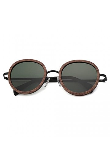 XIANDE Lunettes de Soleil dombre de Femmes en métal en Bois polarisées par Mode de Luxe avec létui à Lunettes