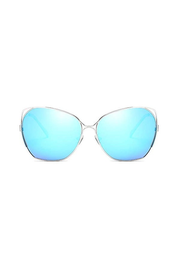 Raxinbang Lunettes de Soleil Nouveau Classique De La Mode en Métal Matériau UV400 Coloré Lunettes De Soleil Bleu/Gris/Argent 
