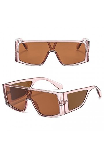 Rectangle Frame Fashion Lunettes de soleil Tendances Designer surdimensionné Luxe One-Pieces Lunettes de soleil blanches Hip 