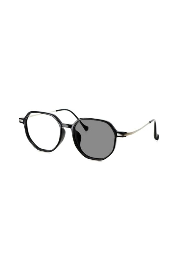 Lunettes de Lecture Photochromiques pour Femmes et Hommes, Lunettes de Lecture pour Lextérieur avec Soleil Color : Black, S