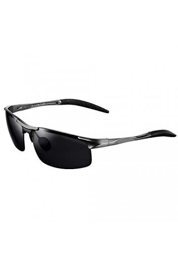 Lunettes De Soleil Polarisées Lentille HD Monture en Métal Lunettes De Soleil De Sport Hommes Et Femmes Conduire La Pêche en 