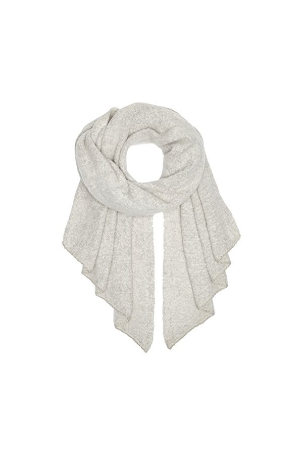 PIECES PCPYRON LONG SCARF NOOS, Écharpe, Femme, Gris Moonbeam , Taille unique