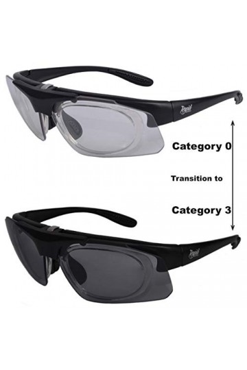 Rapid Eyewear monture de lunettes de soleil de sport photochromiques pour verres correcteurs. Passer de clair à catégorie 3. 