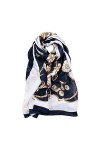 LumiSyne Foulards En Soie Rétro Imprimé Motif Géométrique Rayures Écharpe Doux Chaud dAutomne Hiver Etoles Châle De Plage To