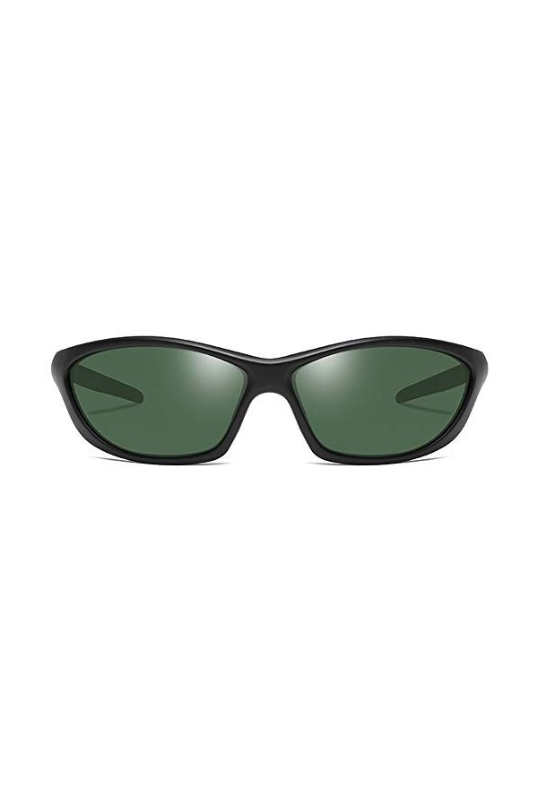 TYXL Sports Coupe-Vent Equitation Matériau PC Lunettes De Soleil Polarisées Sauvage Mode Noir/Vert/Bleu Lentille Noire Cadre 