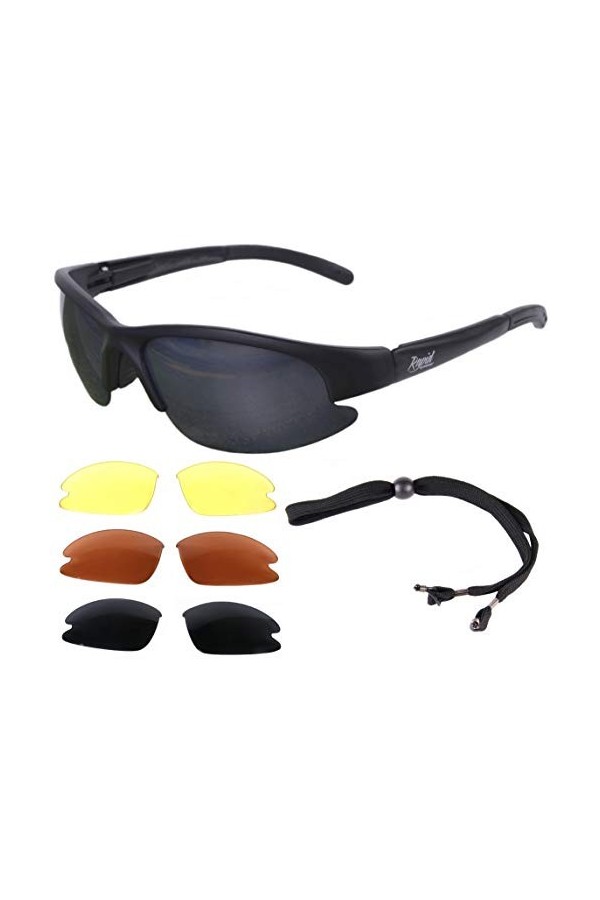 Rapid Eyewear LUNETTES DE SOLEIL PILOTE avec interchangeables. Conçue pour les pilotes davions, aussi parfait pour le sport.