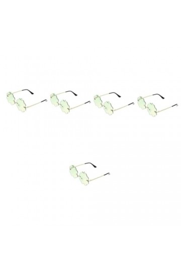 TENDYCOCO 5 Paires Des Lunettes De Soleil Lunettes Sans Monture Verres à Flamme Lunettes De Soleil Rave Boucles Doreilles Ra