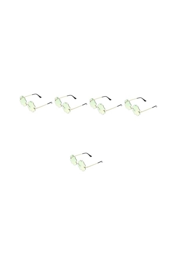 TENDYCOCO 5 Paires Des Lunettes De Soleil Lunettes Sans Monture Verres à Flamme Lunettes De Soleil Rave Boucles Doreilles Ra