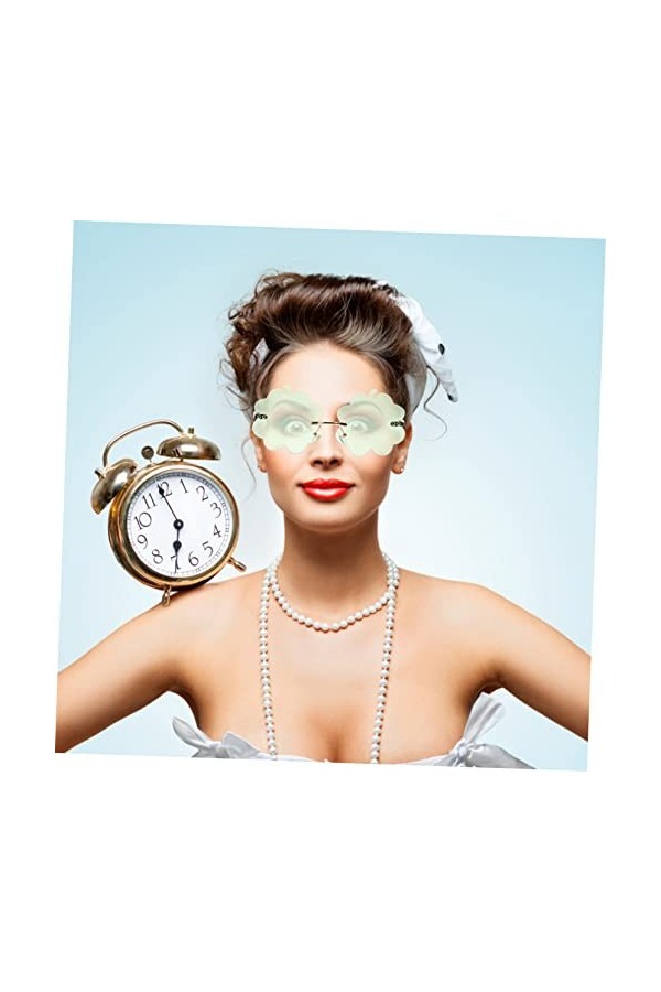 TENDYCOCO 5 Paires Des Lunettes De Soleil Lunettes Sans Monture Verres à Flamme Lunettes De Soleil Rave Boucles Doreilles Ra