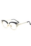 ZYIZEE Lunettes de Soleil Femmes Lunettes De Soleil Oeil De Chat Hommes Vintage Diamant Lunettes De Soleil UV400 Lunettes Ocu