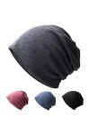 Hurinan Bonnet ample unisexe en jersey avec tête de mort - Bonnet classique - Léger et doux - En coton tricoté - Pour homme e