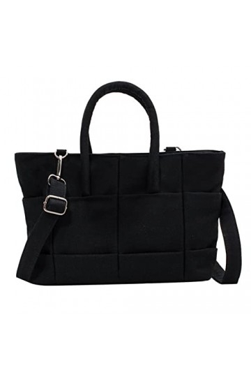 FANDARE Sac à Main Femme Sac à Bandoulière en Toile Sacs Portés Épaule Grande Capacité Sac Messager Sac Fourre pour Travail V