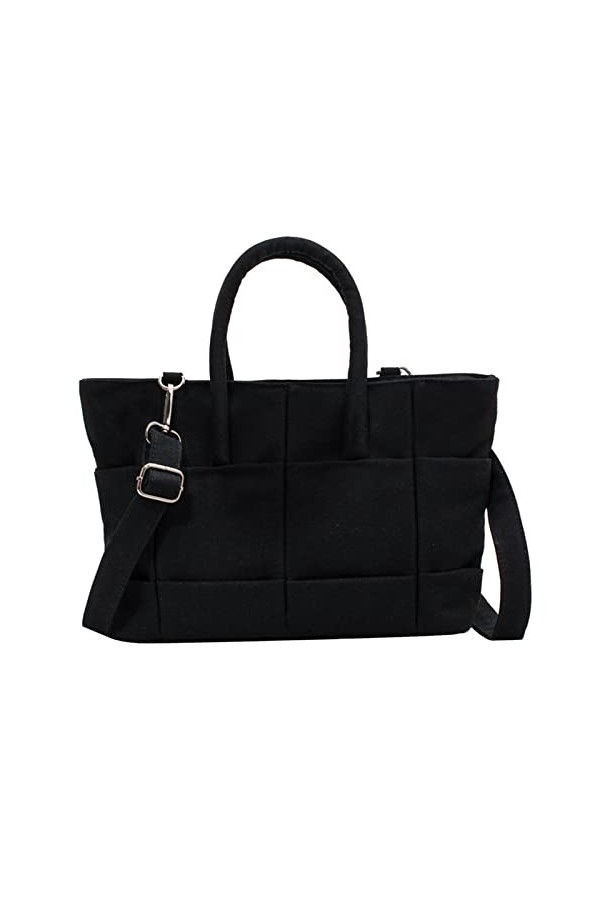 FANDARE Sac à Main Femme Sac à Bandoulière en Toile Sacs Portés Épaule Grande Capacité Sac Messager Sac Fourre pour Travail V