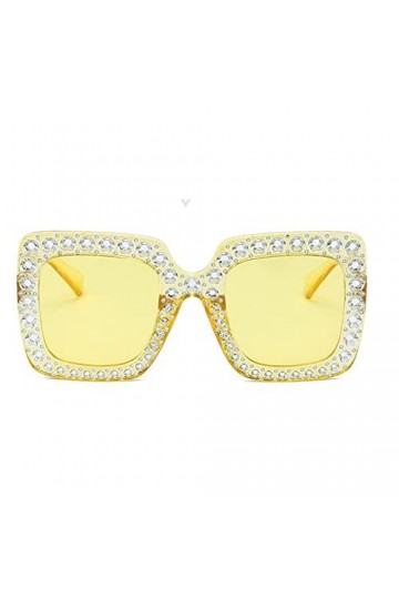 ZJJZ Lunettes de soleil hommes et femmes mode grand cadre diamant lunettes de soleil tendance all-match rue tir passerelle ca
