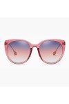 Raxinbang Lunettes de Soleil Lunettes De Soleil Polarisées for Femmes Fashion Transparent Rouge Grande Bordure Lunettes UV400