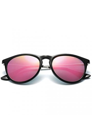 TYXL Tendance Coloré Coloré Nouveaux Lunettes De Soleil Polarisées Métalliques Bleu/Rose/Argent Hommes Et Femmes avec des Lun
